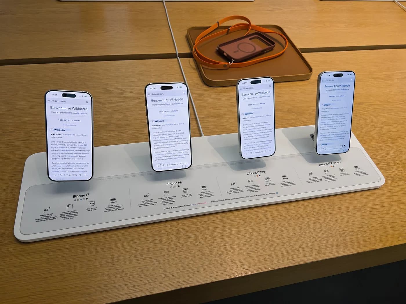 Apple’s 2025 iPhone 17 line-up, including the 5.64mm iPhone Air. Unfolded, the iPhone Duo, not pictured, is thinner still: 5.2mm.