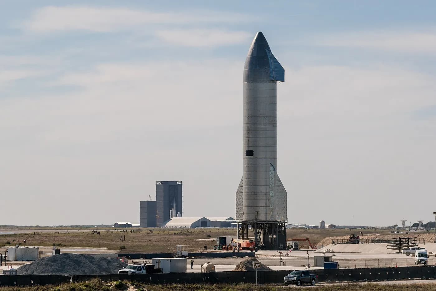SpaceX’s launch site at Starbase, Texas, from which Starship’s first orbital flight lifted off on 28 September.