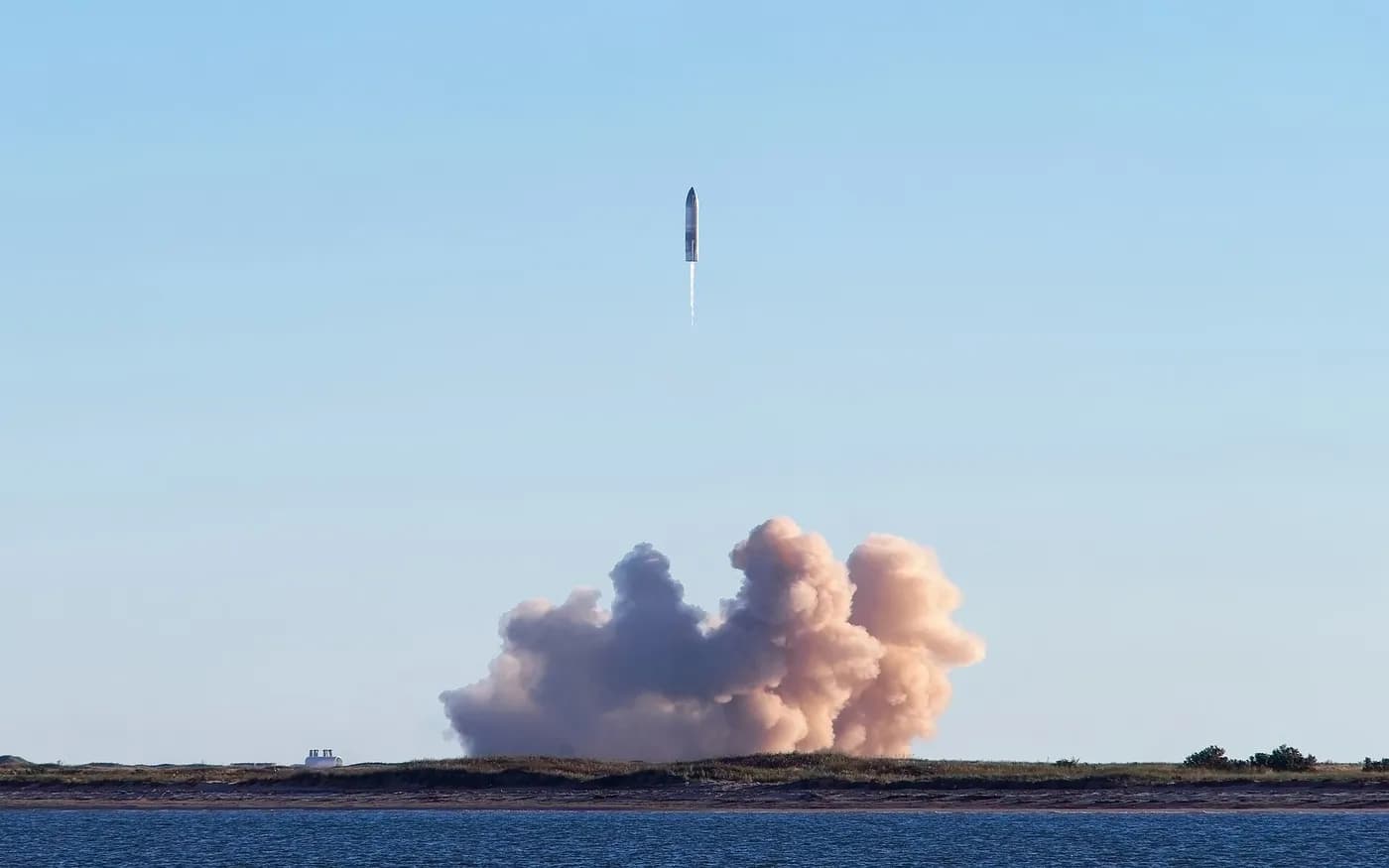 A Starship prototype lifting off in Texas in 2020. Six years later, the rocket has reached orbit.